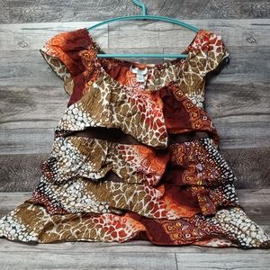 Chic Sleeveless Ruffle Tank by Dressbarn - Size Large - Excellent Condition!